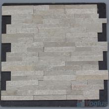 Linear Wooden Gray Natural Split Face Stone Mosaic VS-STM86