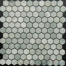 Ming Green Polished 1 inch Small Hexagon Marble Mosaic VS-MMG97