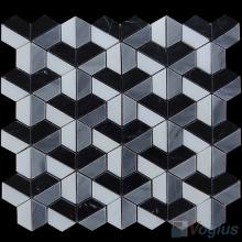 Polished Mixed Trapezia Shaped Marble Mosaic VS-PTP98
