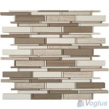 Stairway Bamboo Bullet Marble Mosaic Tile VS-PSW95