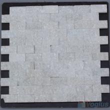 Thassos White 1x2 inch Brick Natural Split Face Marble Mosaic Tile VS-STM95