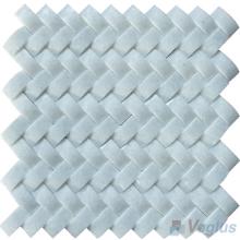 Thassos White Braided Pattern Stone Mosaic VS-PBD93