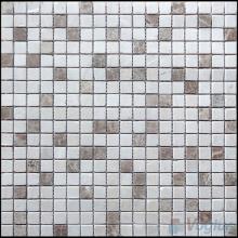 Tumbled Emperador Light 4mm Thickness 15x15mm Heritage Marble Mosaic VS-SN94