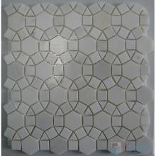 White Polished Sunflower Stone Mosaic VS-PSF93