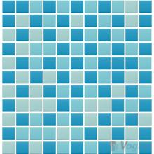 Blue Mixed 25x25mm 1x1 inch Plain Pool Ceramic Mosaic VC-PL88