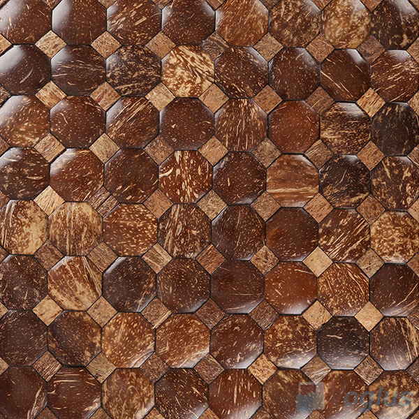 Octagon Coconut Mosaic Tiles VCC97