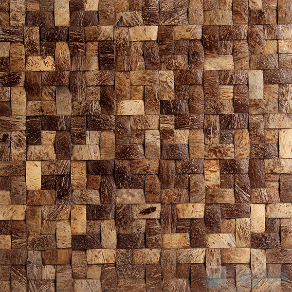 Pinwheel Coconut Mosaic Tiles VCC90