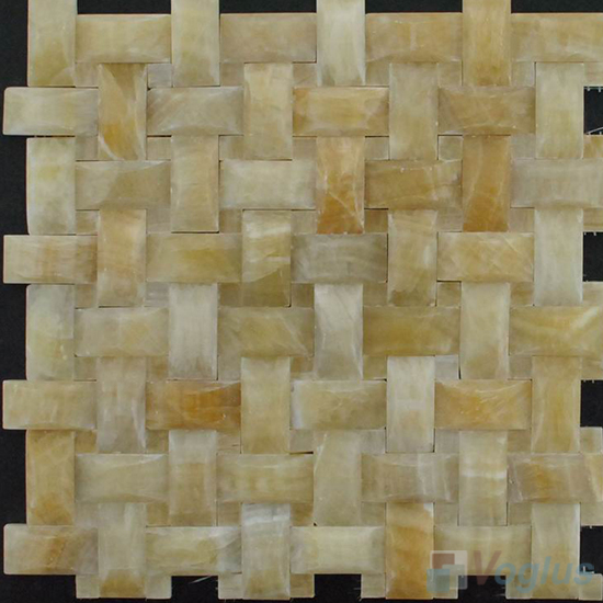Basket Weave Onyx Stone Mosaic VS-Y90