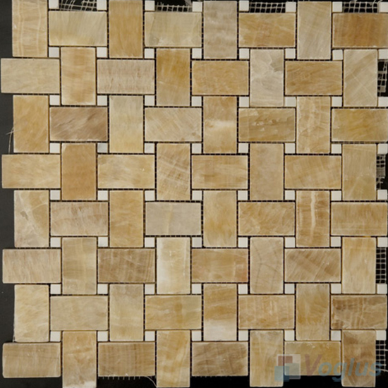 Basket Weave Onyx Stone Mosaic VS-Y96