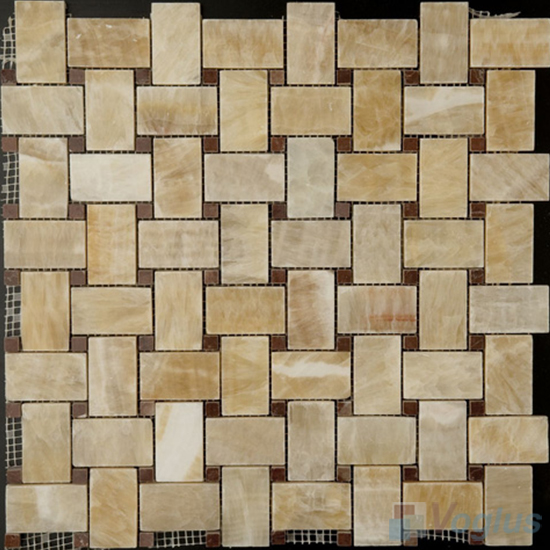 Basket Weave Onyx Stone Mosaic VS-Y97