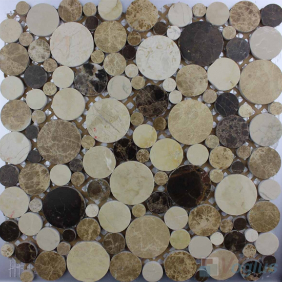 Browny Polished Bubble Marble Mosaic VS-PPB94