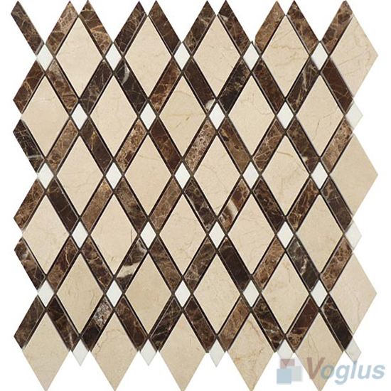 Cream Polished Diamond Marble Mosaic Tiles VS-PDM98