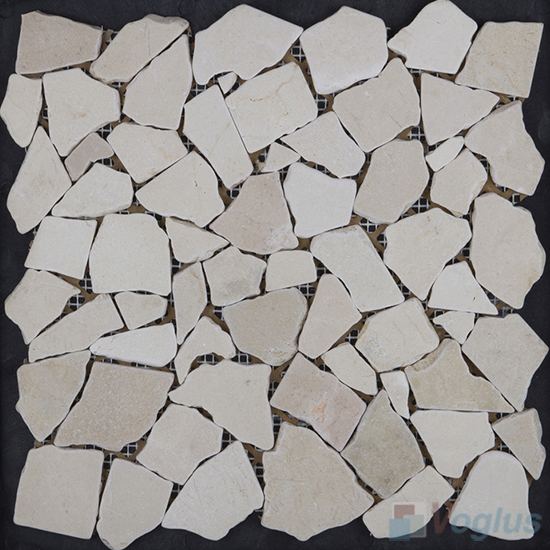 Cream River Rock Marble Mosaic VS-PRR99