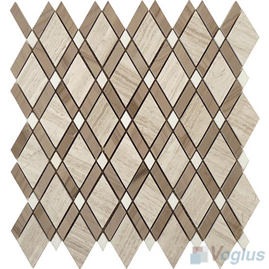 Gray Polished Diamond Stone Mosaic Tiles VS-PDM97