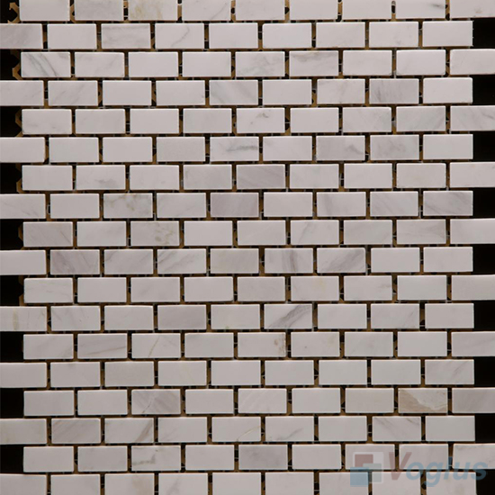 Guangxi White Polished Subway Small Brick Marble Mosaic VS-PBK88