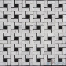 Carrara White Polished Pinwheel Marble Mosaic Tiles VS-PPW99