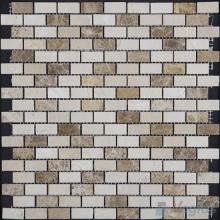 Cream Brown Polished Subway Small Brick Marble Mosaic VS-PBK91