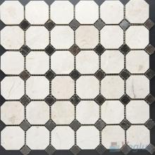 Cream Marfil Polished Octagon Marble Mosaic VS-PTG97