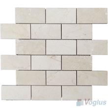 Cream Marfil Polished Subway Large Brick Marble Mosaic VS-PBK97
