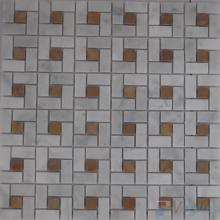 Guangxi White Polished Pinwheel Stone Mosaic Tiles VS-PPW94