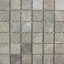 Light Emperador 48x48mm Tumbled Classic Marble Mosaic VS-SEA93
