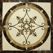 Waterjet Marble Mosaic Square Medallion VS-ASQ95