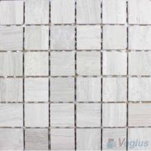 Wooden White 48x48mm Tumbled Classic Marble Mosaic VS-SEA94