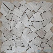 Wooden White River Rock Marble Mosaic VS-PRR97