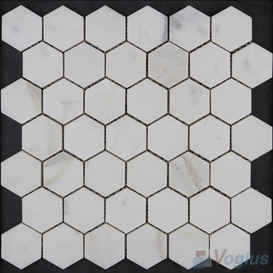 Venato White Polished Hexagon Marble Mosaic VS-PHX97