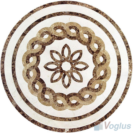 Waterjet Marble Mosaic Medallion VS-AMD89