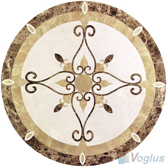 Waterjet Marble Mosaic Medallion VS-AMD91