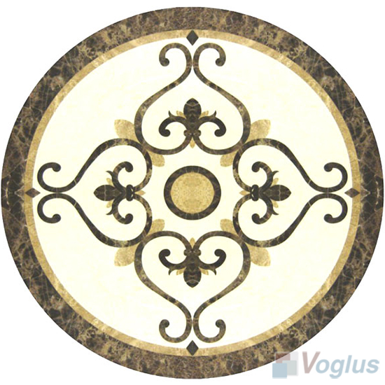 Waterjet Marble Mosaic Medallion VS-AMD92