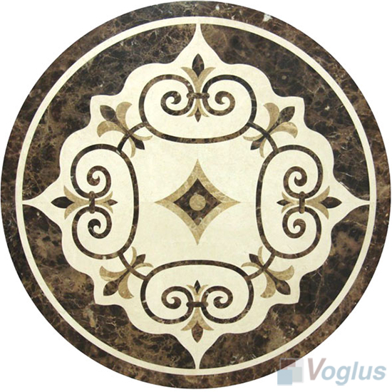 Waterjet Marble Mosaic Medallion VS-AMD93