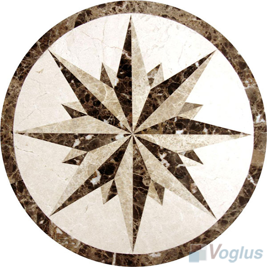 Waterjet Marble Mosaic Medallion VS-AMD94