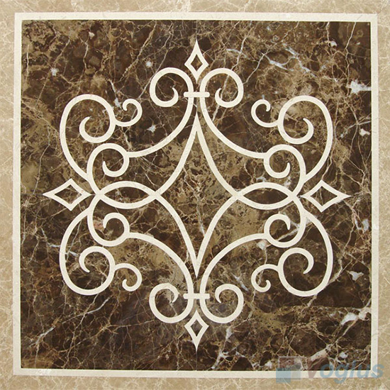 Waterjet Marble Mosaic Square Medallion VS-ASQ93