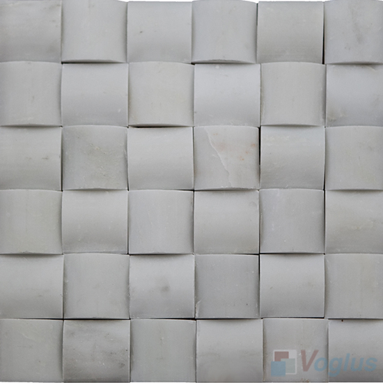 White Large Camber Stone Marble Mosaic VS-PCB94
