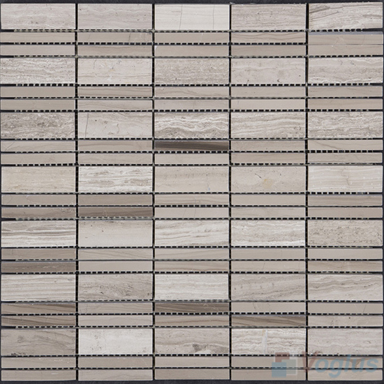 Wooden Gray Polished Stream Marble Mosaic VS-PSR99