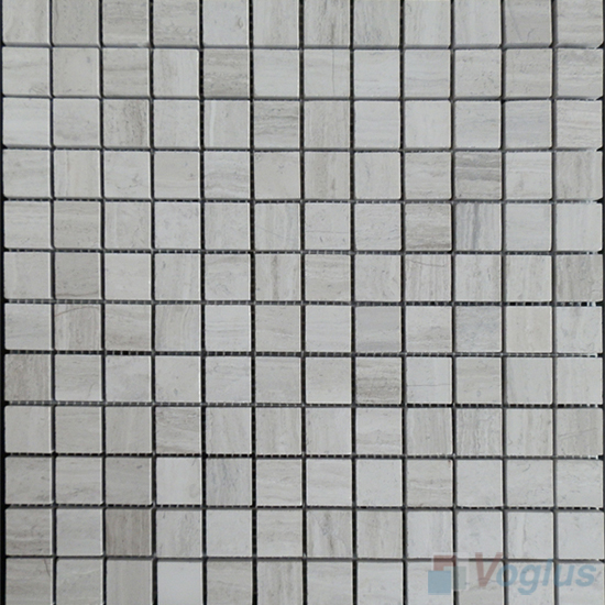 Wooden White 23x23mm Polished Stone Mosaic Tiles VS-SBA99