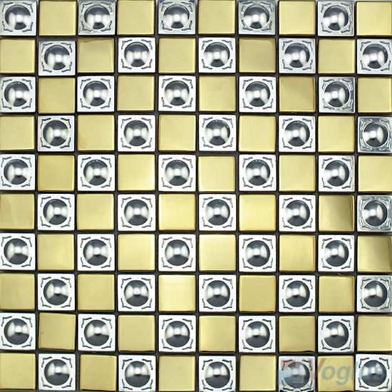 1x1 Heritage Stainless Steel Metal Mosaic VM-SS79