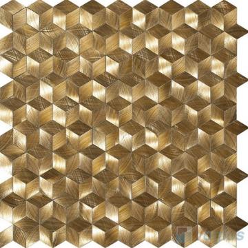 Photo inspiration: Diamond Metal Mosaic Table Reference: Tan 3D Diamond Aluminum Metal Mosaic Vm Am98