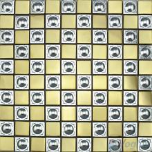 1x1 Heritage Stainless Steel Metal Mosaic VM-SS79