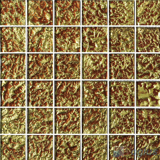 2x2 Heritage Gold Leaf Glass Tiles VG-GFE94