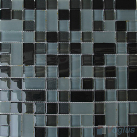 Gray Milo Twingrace Crystal Tile Glass Mosaic VG-CYQ94