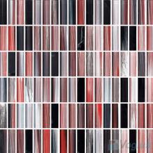 Fire Brick Strip Hand Painted Crystal Glass Tiles VG-HPC95