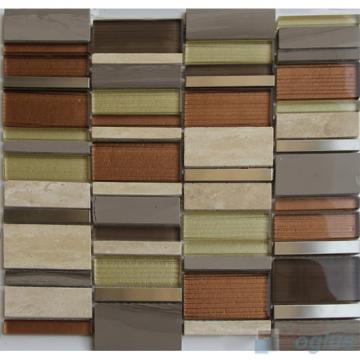 Rust Tile Transparent Rust Berlo Skyline Stream Tile Glass Stone Mosaic VB-GSV94 - Voglus Mosaic