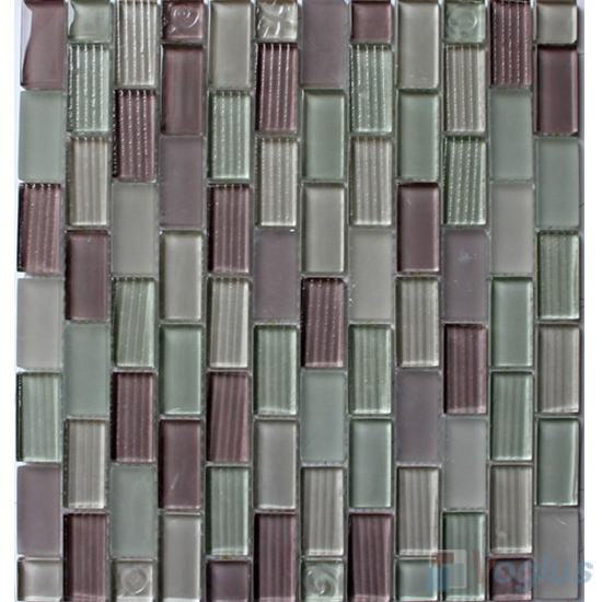 Plum Acchor Crystal Glass Mosaic Tiles VG-CYV94