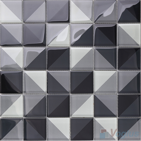 Heritage Gray Back-printed Crystal Mosaic VG-CYH96