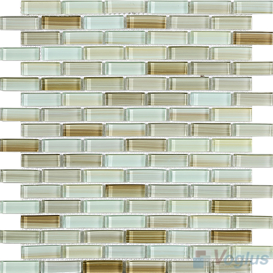 Light Brown Subway Hand Painted Glass Mosaic VG-HPC88
