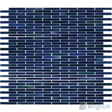 Dark Blue Matrix Tiffany Glass Mosaic Tile VG-TF61 - Voglus Mosaic