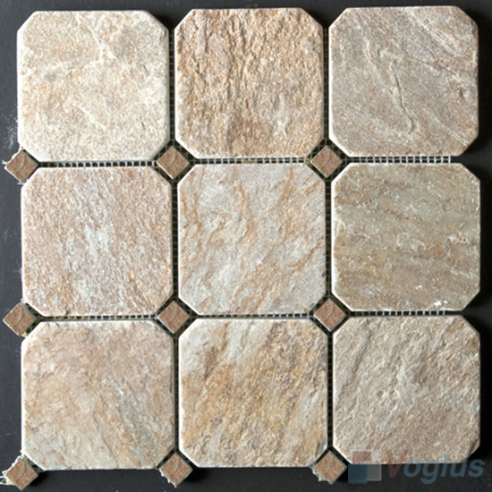 Big Octagon Quartz Stone Mosaic VS-Q93